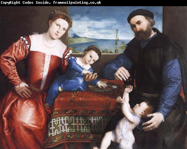 Lorenzo Lotto Giovanni della Volta with His Wife and Children